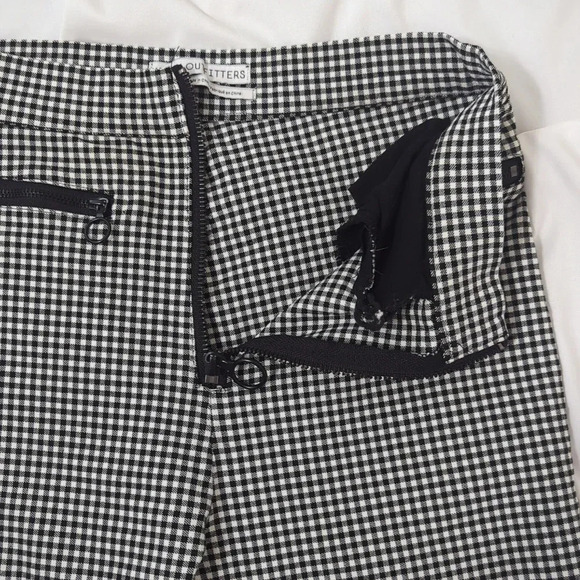 Urban Outfitters Susie High Rise Plaid Pants, Color Black/White Size 6 - Picture 8 of 15